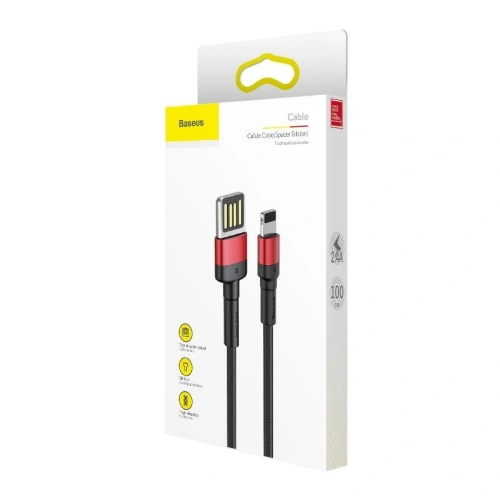 Kup Kábel Baseus Cafule USB-A/Lightning 2,4A 1m (fekete-piros) - BSU4133 - {ean13} - Sklep Home Screen