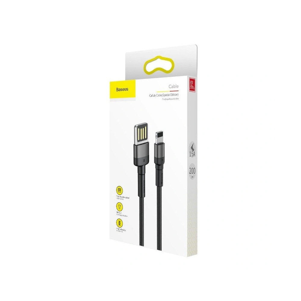 Kabel Baseus Cafule USB-A/Lightning 1,5A 2m (szaro-czarny)