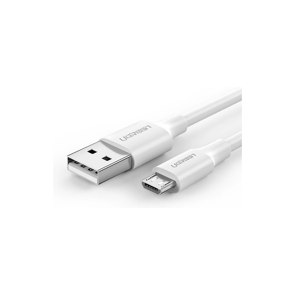 Kabel UGREEN USB-A/microUSB QC 3.0 2.4A 1.5m (biały)