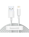 Kabel Baseus Simple Wisdom USB-A/Lightning 2.4A, 1.5m (bílý) [2 PACK]