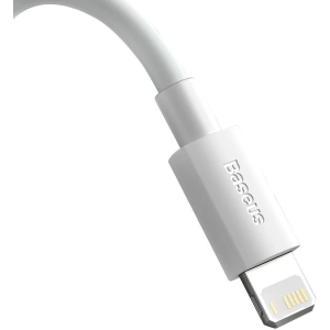 Baseus Simple Wisdom USB-A/Lightning Cable 2.4A, 1.5m (white) [2 PACK]