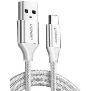 Cablul UGREEN USB-A/USB-C, QC 3.0, 2m (alb)