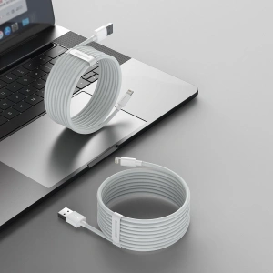 Baseus Simple Wisdom USB-A/Lightning Cable 2.4A, 1.5m (white) [2 PACK]