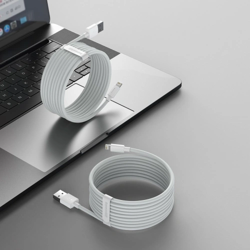 Kup Kabel Baseus Simple Wisdom USB-A/Lightning 2.4A, 1.5m (bílý) [2 PACK] - BSU4140 - {ean13} - Sklep Home Screen