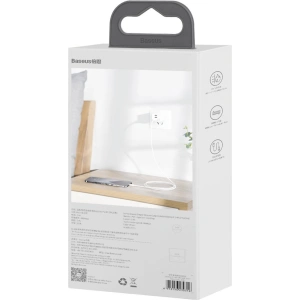 Baseus Simple Wisdom USB-A/Lightning Cable 2.4A, 1.5m (white) [2 PACK]