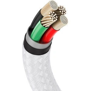 Kabel Baseus Cafule USB-A/Lightning 2.4A, 1m (biały)