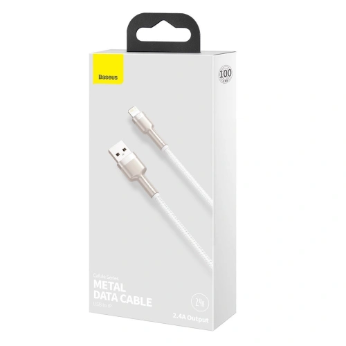 Kup Kabel Baseus Cafule USB-A/Lightning 2.4A, 1m (bílý) - BSU4142 - {ean13} - Sklep Home Screen