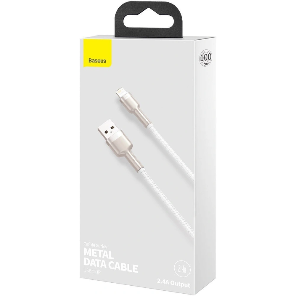 Kabel Baseus Cafule USB-A/Lightning 2.4A, 1m (biały)