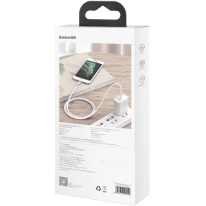Kabel Baseus Cafule USB-A/Lightning 2.4A, 1m (bílý)
