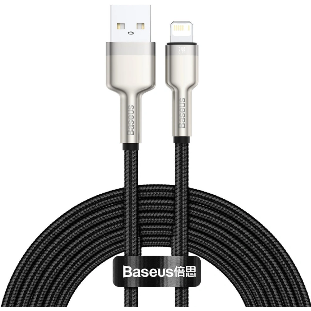 Kabel Baseus Cafule USB-A/Lightning 2.4A, 2m (czarny)