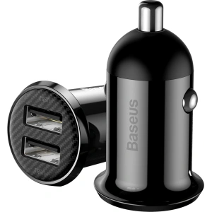 Buy Baseus Grain Pro 2x USB-A Car Charger 4.8A (black) - BSU4144 - {ean13} - Home Screen Store Europe
