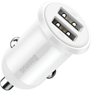 Buy Baseus Grain Pro 2x USB-A Car Charger 4.8A (white) - BSU4145 - {ean13} - Home Screen Store Europe