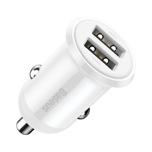 Kup Auto nabíječka Baseus Grain Pro 2x USB-A 4.8A (bílá) - BSU4145 - {ean13} - Sklep Home Screen