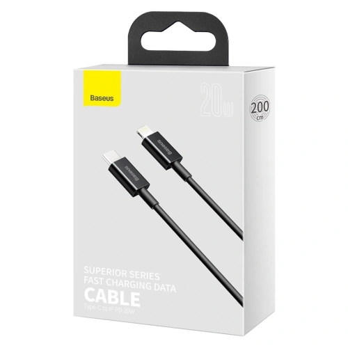 Kup Kábel Baseus Superior Series USB-C/Lightning 20W, PD, 2m (fekete) - BSU4146 - {ean13} - Sklep Home Screen
