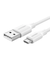 Kabel UGREEN USB-A/microUSB QC 3.0 2.4A 25cm (bílý)