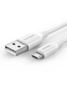 Kabel UGREEN USB-A/microUSB QC 3.0 2.4A 1m (biały)