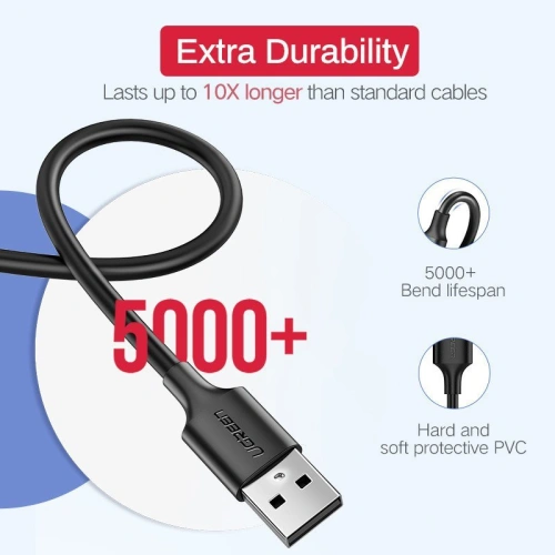 Kup UGREEN USB-A/microUSB QC 3.0 2.4A Kabel 1m (weiß) - UGR1599 - {ean13} - Sklep Home Screen