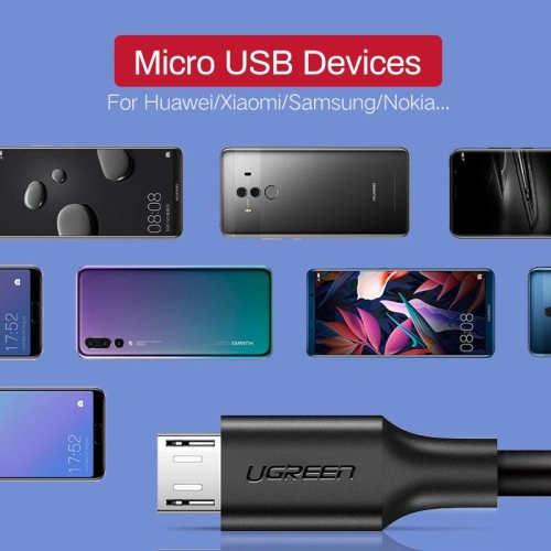 Kup UGREEN USB-A/microUSB QC 3.0 2.4A Kabel 1m (weiß) - UGR1599 - {ean13} - Sklep Home Screen