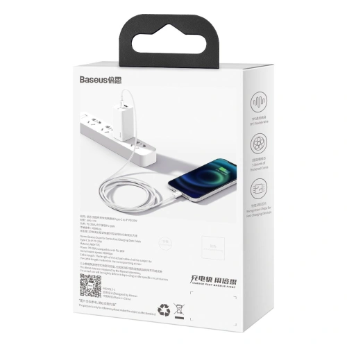 Kup Cablul Baseus Superior Series USB-C/Lightning 20W, PD, 1.5m (alb) - BSU4147 - {ean13} - Sklep Home Screen