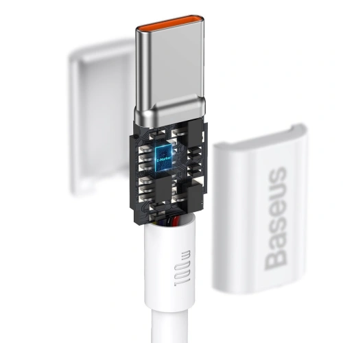 Kup Cablu Baseus Superior Series USB-C/USB-C 100W, 1m (alb) - BSU4148 - {ean13} - Sklep Home Screen