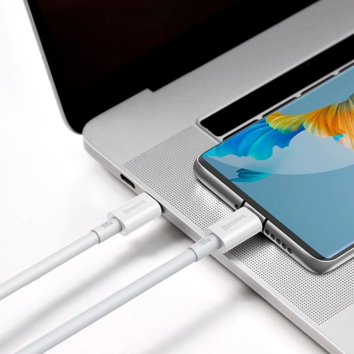 Kup Cablu Baseus Superior Series USB-C/USB-C 100W, 1m (alb) - BSU4148 - {ean13} - Sklep Home Screen