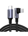 Buy UGREEN US305 Lightning/USB-C Angle Cable PD 3A 1m (black) - UGR1603 - {ean13} - Home Screen Store Europe