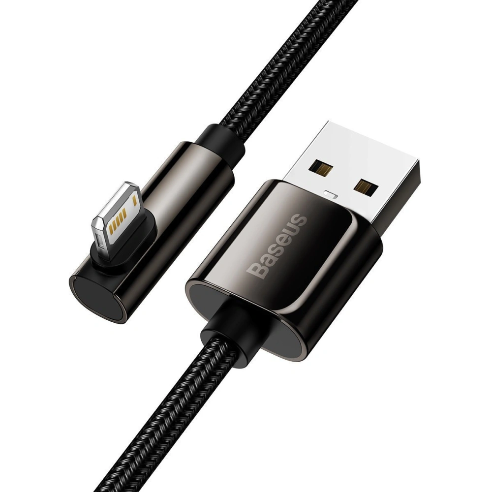 Kabel kątowy Baseus Legend Series USB-A/Lightning 2.4A, 1m (czarny)