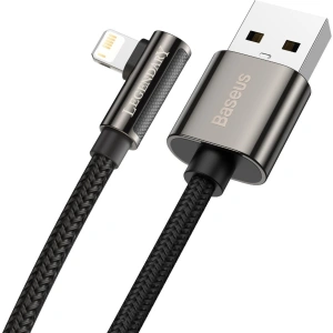 Kabel kątowy Baseus Legend Series USB-A/Lightning 2.4A, 1m (czarny)