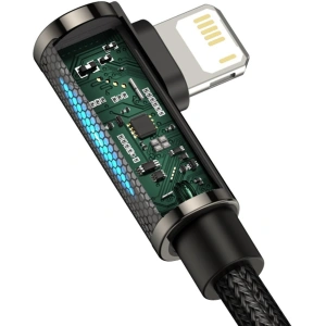 Kabel kątový Baseus Legend Series USB-A/Lightning 2.4A, 1m (černý)