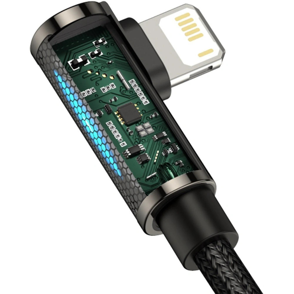 Kabel kątowy Baseus Legend Series USB-A/Lightning 2.4A, 1m (czarny)