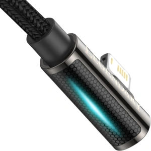 Kabel kątový Baseus Legend Series USB-A/Lightning 2.4A, 1m (černý)