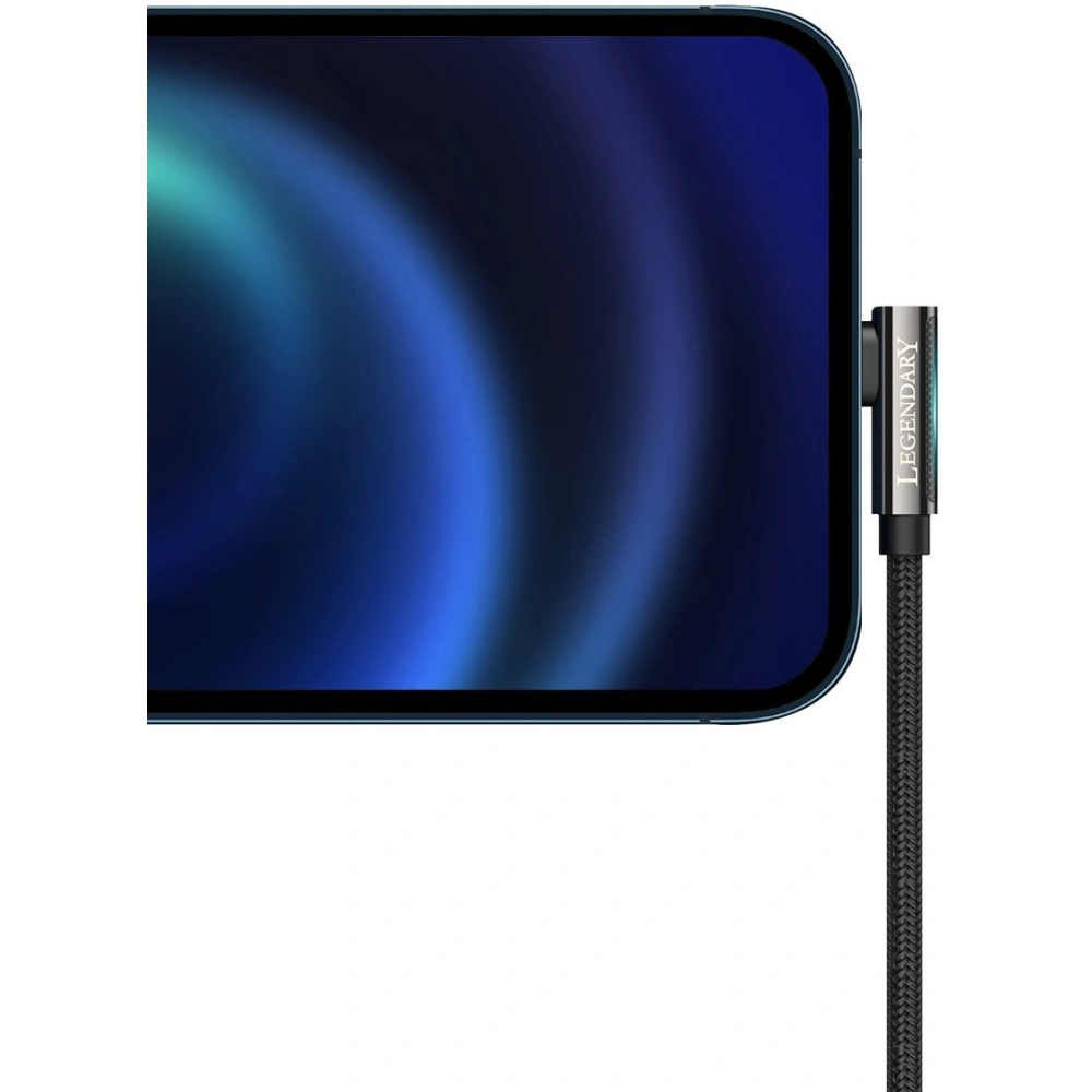 Kabel kątowy Baseus Legend Series USB-A/Lightning 2.4A, 1m (czarny)