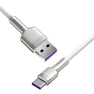 Kabel Baseus Cafule USB-A/USB-C 66W, 1m (bílý)