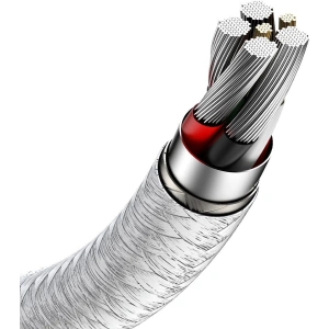 Kabel Baseus Cafule USB-A/USB-C 66W, 1m (bílý)