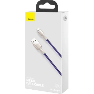 Kabel Baseus Cafule USB-A/Lightning 2.4A, 1m (fioletowy)