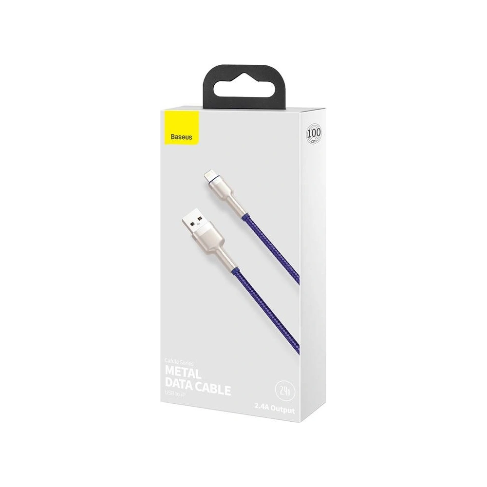 Kabel Baseus Cafule USB-A/Lightning 2.4A, 1m (fioletowy)