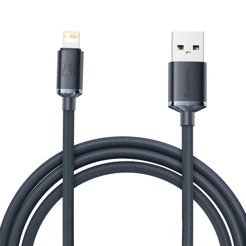 Kup Kabel Baseus Crystal Shine USB-A/Lightning 2.4A, 2m (černý) - BSU4155 - {ean13} - Sklep Home Screen
