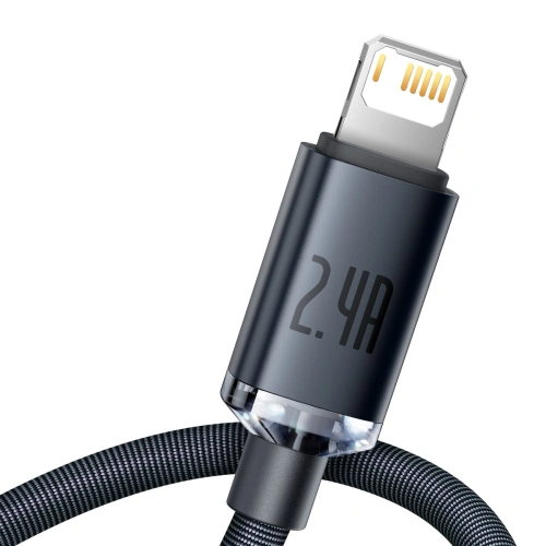 Kup Kábel Baseus Crystal Shine USB-A/Lightning 2.4A, 2m (fekete) - BSU4155 - {ean13} - Sklep Home Screen