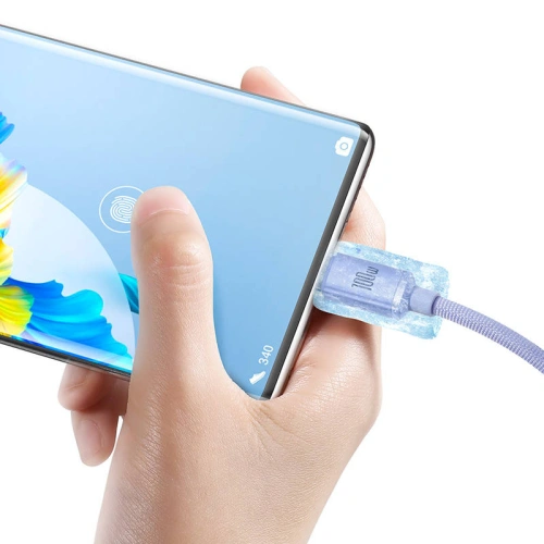 Kup Kabel Baseus Crystal Shine USB-A/USB-C 5A, 1.2m (fioletowy) - BSU4157 - {ean13} - Sklep Home Screen