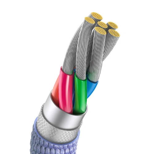Kup Kabel Baseus Crystal Shine USB-A/USB-C 5A, 1.2m (fioletowy) - BSU4157 - {ean13} - Sklep Home Screen