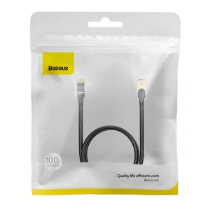 Baseus Netzwerkkabel Ethernet RJ45 10Gbps, 1m (schwarz)