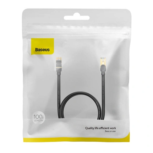 Buy Baseus Ethernet RJ45 Cable 10Gbps, 1m (black) - BSU4165 - {ean13} - Home Screen Store Europe