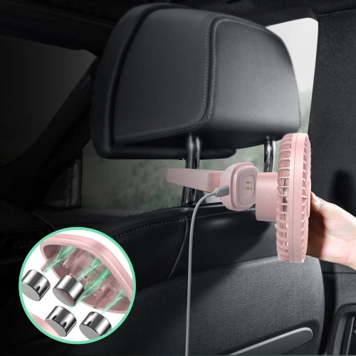 Buy Car fan Baseus Natural Wind pink - BSU4172 - {ean13} - Home Screen Store Europe