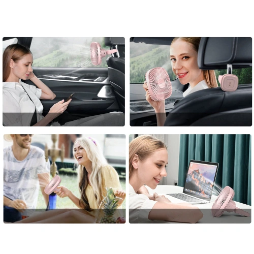 Buy Car fan Baseus Natural Wind pink - BSU4172 - {ean13} - Home Screen Store Europe