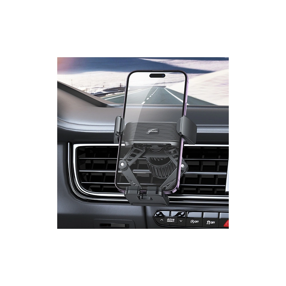 Uchwyt samochodowy AWEI X39 do kratki wentylacyjnej czarny/black