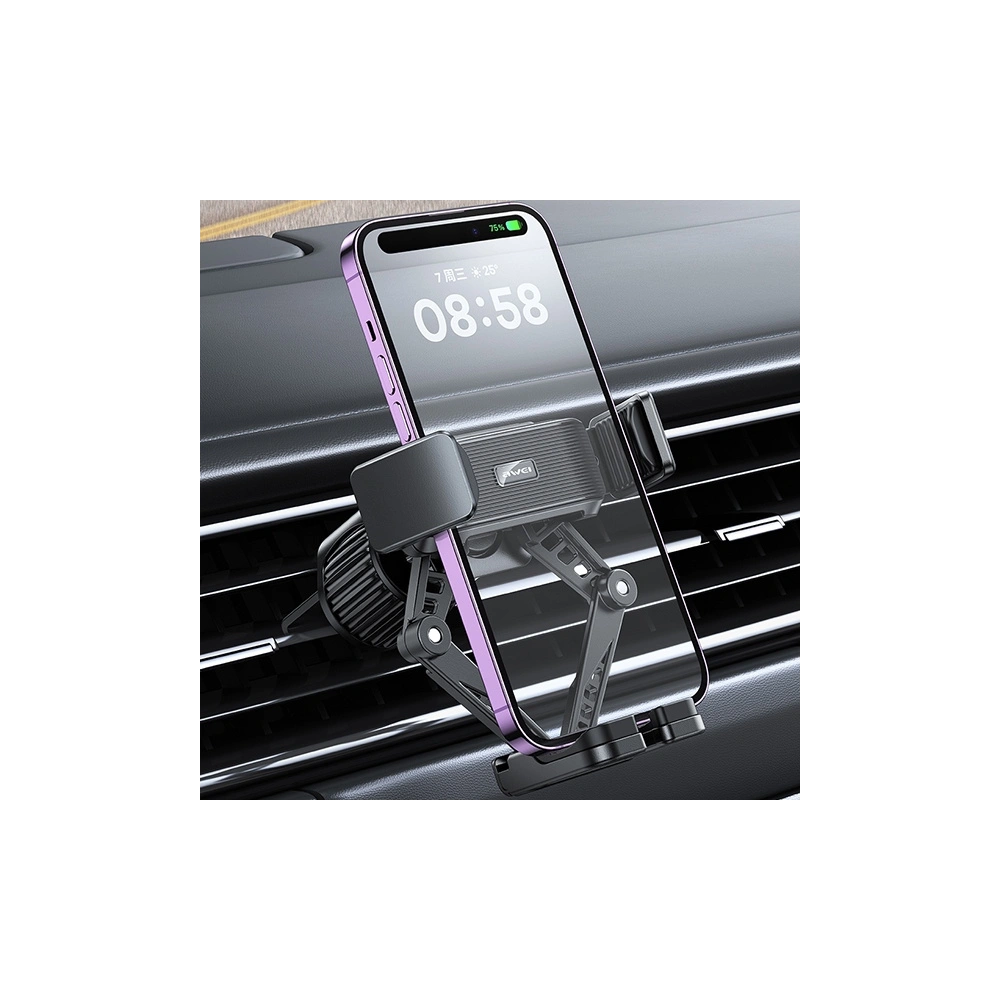 Uchwyt samochodowy AWEI X39 do kratki wentylacyjnej czarny/black