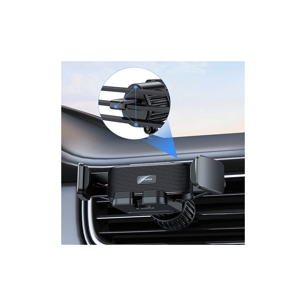 Uchwyt samochodowy AWEI X39 do kratki wentylacyjnej czarny/black