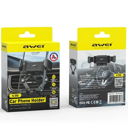 Kup Suport auto AWEI X39 pentru grila de ventilație negru/black - AWEI142 - {ean13} - Sklep Home Screen