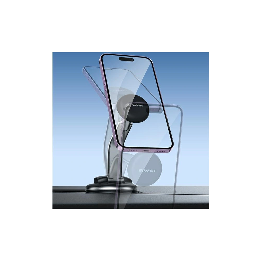 Uchwyt samochodowy AWEI X45 do szyby/na kokpit czarny/black