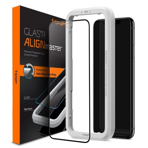 Kup Gehärtetes Glas Spigen GLAS.tR AlignMaster Apple iPhone 11 Schwarz - SPN896BLK - {ean13} - Sklep Home Screen